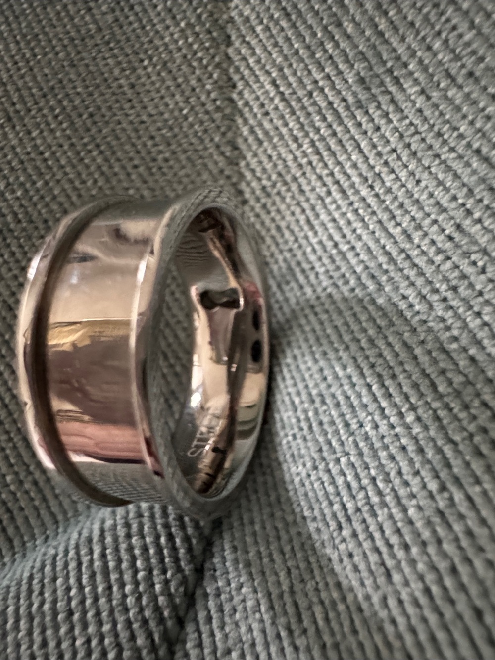 Fossil Steel Ring Size 6.5 - Picture 3 of 4